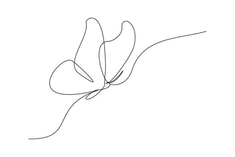 continuous  drawing  beautiful butterfly single   art