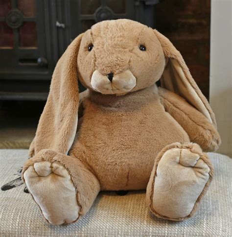 large soft toy bunny  engraved tag  jomanda softer   soft