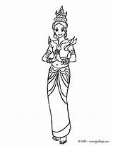 Thailand Tailandia Colorir Prinzessin Tailandesa Ausmalbilder Hellokids Prinzessinnen Imprimir sketch template