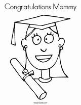 Coloring Mommy Graduate Twisty sketch template