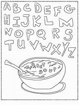 Alphabet Coloring Soup Kids Pages Abc Printable Print Worksheets Clipart Color Coloringhome Getcolorings Library Popular Bestcoloringpagesforkids Comments Line sketch template