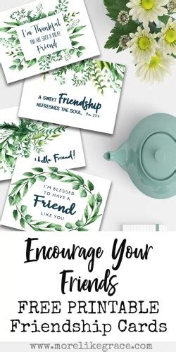 printable friendship cards   grace