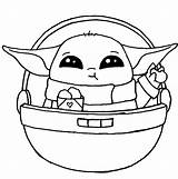 Yoda Baby Coloring Pages Printable Wonder Wars Star sketch template