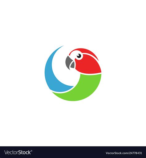 macaw parrot logo royalty  vector image vectorstock