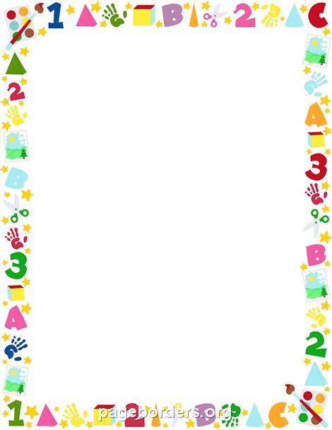 colorful frame  numbers  handprints   middle   white