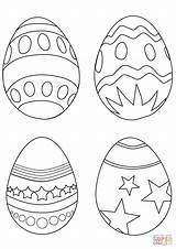 Easter Coloring Eggs Pages Simple Egg Printable Ostereier Drawing Print Supercoloring Kids Book Ausmalbilder Easy Colouring Sheets Zum Malvorlagen Paper sketch template
