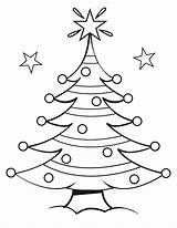 Christmas Tree Coloring Pages Kids Printable sketch template
