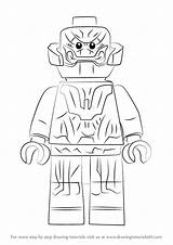 Lego Ultron Draw Step Drawing Drawingtutorials101 Learn Tutorials sketch template