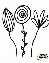 Flower sketch template