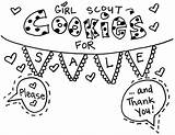 Girl Scout Coloring Cookie Pages Printable Getcolorings sketch template