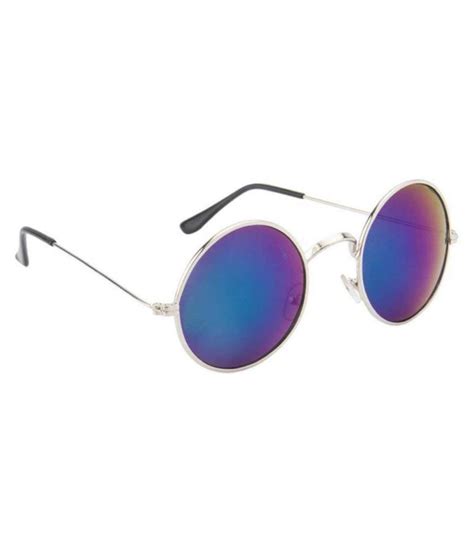 online mantra blue round sunglasses clear and blue buy online