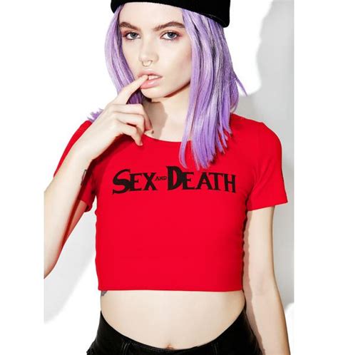These Americans Sex And Death Cropped Tee Dolls Kill
