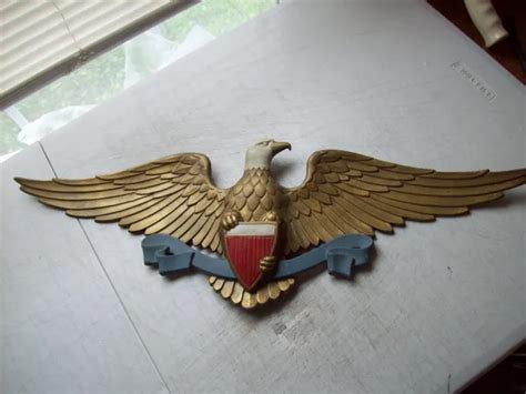 vintage sexton american federal eagle wall plaque usa cast aluminum