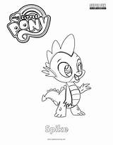 Pony Little Coloring Spike Pages Mlp Printable Super Fun Getcolorings sketch template