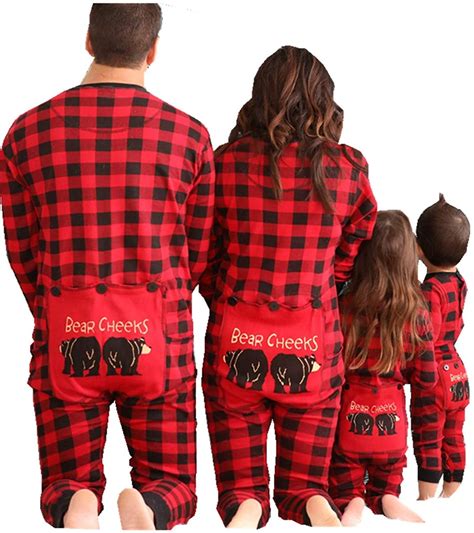 family matching christmas pajamas long sleeve plaid family pajamas walmart canada