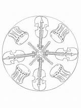 Musikinstrumente Muziekinstrumenten Kleurplaten Instruments Instrumenten Mandela sketch template