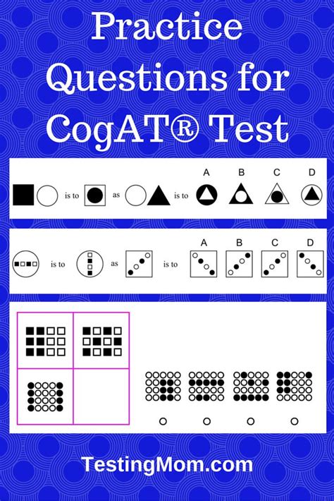 pin  cognitive abilities test  cogat  practice questions
