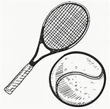 Tennis Racket Ball Sketch Illustration Vector Coloring Stock Doodle Style Racquet Lhfgraphics Pages Depositphotos Table Getcolorings Logo Plus Vectorstock Shutterstock sketch template