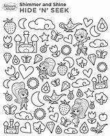 Shine Shimmer Coloring Printable Pages Seek Hide Getcoloringpages sketch template