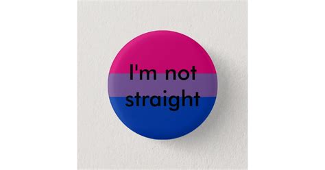 bisexual pride i m not straight pin zazzle
