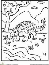 Ankylosaurus Dinosaur sketch template