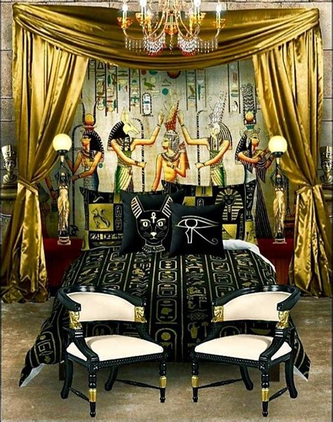 🍒 Egyptian Revival Bedroom In 2020 African Bedroom