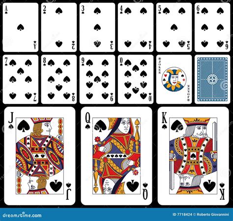 classic playing cards spades stock images image
