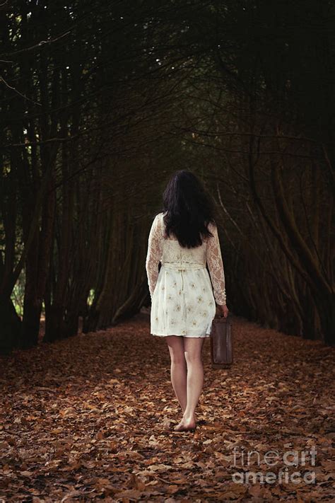 Woman Walking Through Forest Photograph By Amanda Elwell