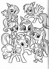 Coloring Pages Magic Pony Little Friendship Frienship Drawing Twilight Kids sketch template