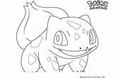 Bulbasaur Coloring Pokemon Pages Printable Kids Color sketch template