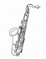 Saxophone Tenor Paintingvalley sketch template