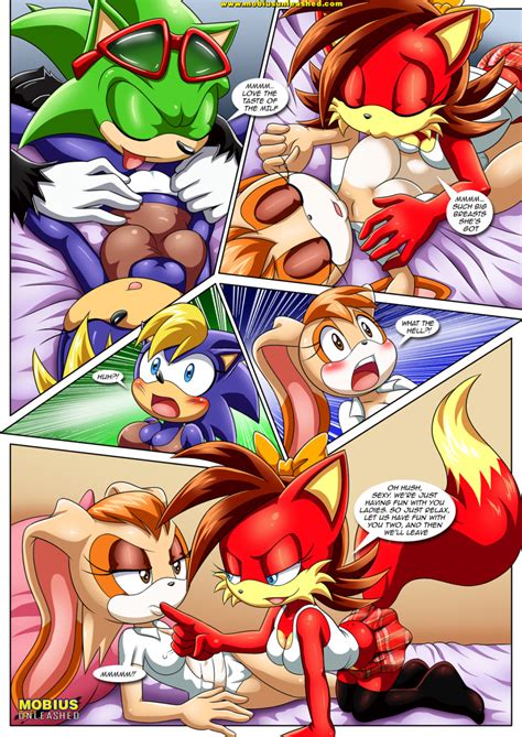xbooru 3girls anthro fiona fox hunting for milfs mobius unleashed multiple girls scourge the