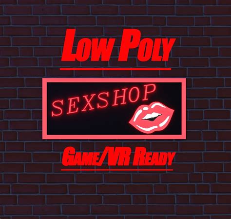 3d model sexshop signboard vr ar low poly obj fbx blend