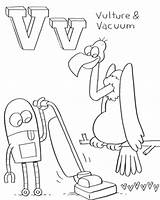 Vacuum Coloring Pages Vulture Getcolorings Getdrawings Alphabet sketch template