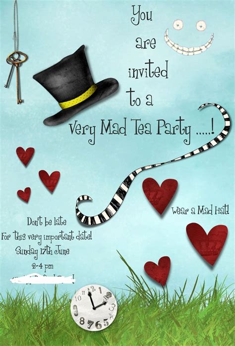 mad hatter tea party invitation luxury mad hatters tea party invitation