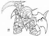 Sd Gundam Deathscythe Lineart Version Chaos Custom sketch template