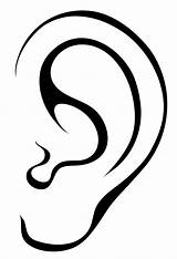 Ear Clip Clipart Listening sketch template