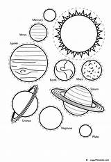 Planetas Estrellas sketch template