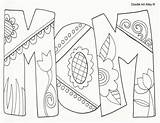 Coloring Pages Mom Mothers Doodle Alley Mother Sheets Happy Colouring Diy Choose Board sketch template