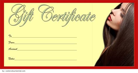 salon gift certificate template printable word searches