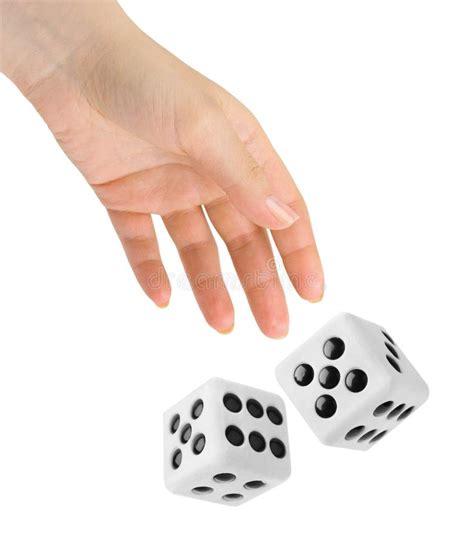 hand throwing big dice stock photo image  idea activity