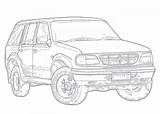 Explorer Ford 2001 1996 Drawing 2006 Aerpro Drawings Escape My10 1995 Dates sketch template