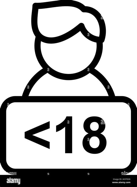 icone representant des personnes de moins de dix huit vecteurs isoles en noir age  contenu