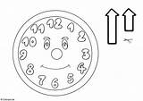 Clock Coloring Reloj Large Pages sketch template