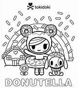 Tokidoki Coloring Donutella Pages Printable sketch template