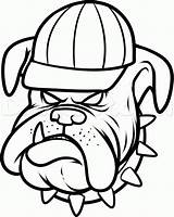 Bulldog Bulldogs Georgia Pages Coloring Draw Drawing Easy Sheets Uga Clipart Cartoon Face Printable Step Cliparts Puppy Library Clipartmag Ga sketch template
