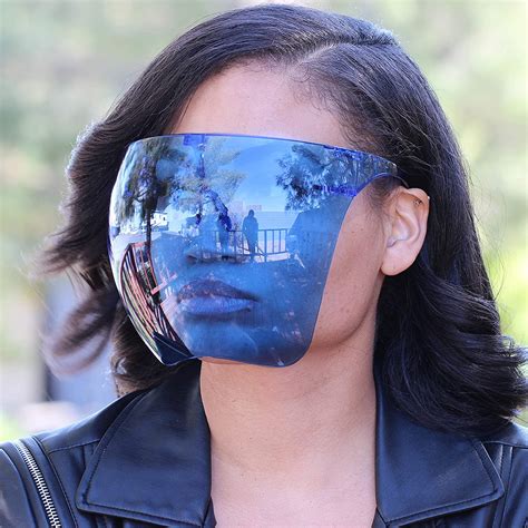 futuristic face shield mirrored visor sunglasses flawless eyewear