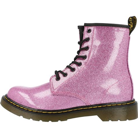 damenschuhe youth dr martens  glitter  dark pink glitter fashion ankle boots size kleidung