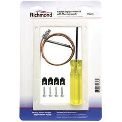richmond water heater thermocouple  burner door gasket  menards