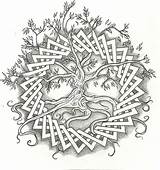 Celtic Tree Life Coloring Pages Tattoo Adult Designs Drawing Mandala Tattoos Patterns Irish Wood Knot Adults Celtyckie Carving Symbols Deviantart sketch template